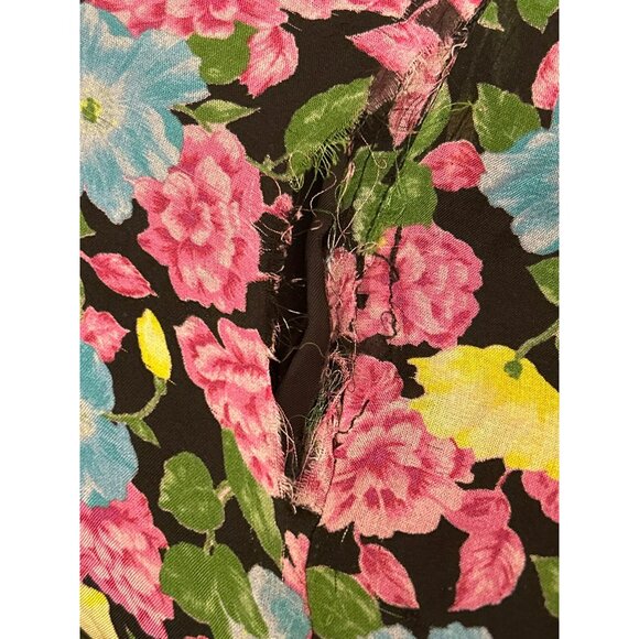 Amur Evita Multicolor Floral Silk Chiffon Ruffle Maxi Dress Size 4 Designer READ - Picture 6 of 10